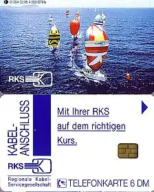 Telefonkarte O 204 02.95, Kabelanschluß, Segelregatta, Aufl. 4000