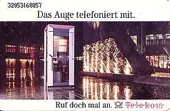 Telefonkarte PD 2 92 Auge telefoniert mit, DD 3204 Modul 20 fluoreszierend