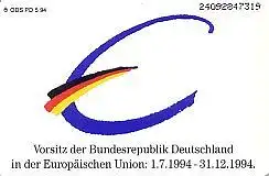 Telefonkarte PD 5 94 Vorsitz der BRD in der EU, DD 2409