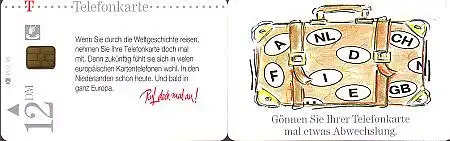 Telefonkarte PD 2 95 Koffer, DD 5508 Spritzguß-Nr. Pfeil magenta