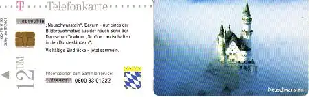 Telefonkarte PD 17 98 Schloss Neuschwanstein Bayern, DD 1812