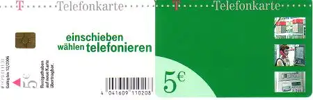 Telefonkarte PD 01 01.03 Einschieben . grün, DD 3301 Modul 38S Gemplus
