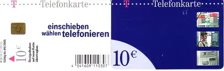 Telefonkarte PD 02 01.03 Einschieben . blau, DD 5301 Modul 37 fluoreszier. Orga
