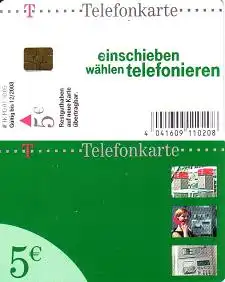 Telefonkarte PD 01 10.05 Einschieben . grün, DD 3510 Modul 38S Gemplus
