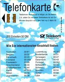 Telefonkarte P 12 07.90 Wolkenhimmel, DD 1008