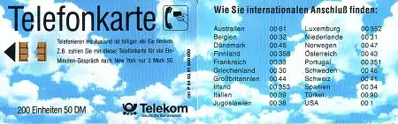 Telefonkarte P 04 02.91 Wolkenhimmel, DD 1201 große Nr.