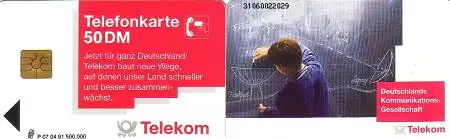Telefonkarte P 07 04.91 Schultafel, DD 3106