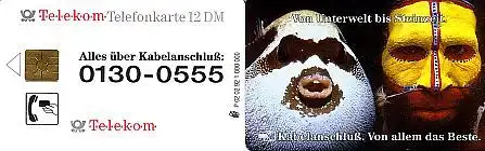 Telefonkarte P 02 02.92 Von Unterwelt bis Steinzeit, DD 3202 matt, enge Nr.