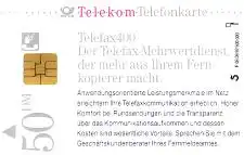 Telefonkarte P 06 09.92 Telefax400, DD 4210 Modul 43 kleine Nr.