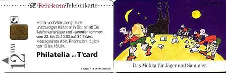 Telefonkarte P 11 09.93 Philatelia mit T'card Köln, DD 2309