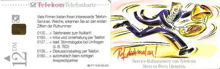Telefonkarte P 17 10.93 Service-Rufnummern, DD 5312