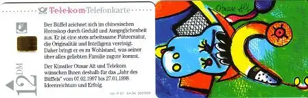 Telefonkarte P 07 04.94 Otmar Alt - Jahr des Büffels, DD 1404