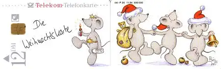 Telefonkarte P 26 11.94 Bärbel Haas Weihnachtskarte, DD 1411