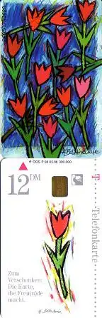 Telefonkarte P 08 05.96 Tulpen, DD 2605