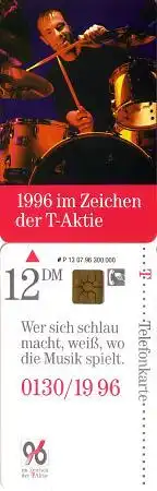 Telefonkarte P 13 07.96 T-Aktie - Schlagzeuger, DD 3607 Modul 20