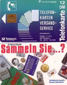 Telefonkarte P 01 01.91 Sammeln Sie ?, DD 3105