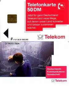 Telefonkarte P 07 04.91, Schultafel, DD 3104