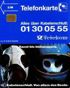 Telefonkarte P 10 05.91, Von Ascot bis Indianapolis, DD 1109