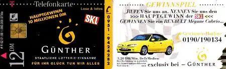 Telefonkarte R 02 01.98 Günther Lotterie Einnahme - SKL, DD 3802 Modul 20