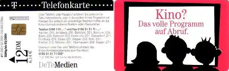 Telefonkarte R 0001 02.2001 Kino - Das volle Programm auf Abruf