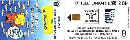 Telefonkarte S 35A 01.92 Greven's Verlag, Telefonbuch, DD 1202 kleine Nr.