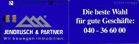Telefonkarte S 40 03.92 Jendrusch & Partner, DD 1203 große Nr.