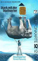 Telefonkarte S 43 03.92 Stuttgarter Versicherung Elefant, DD 1204