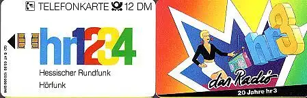 Telefonkarte S 47 03.92 Hessischer Rundfunk, DD 1204 große Nr.