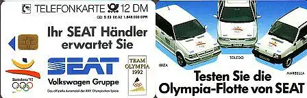 Telefonkarte S 53 06.92 Seat Olympia Flotte, DD 1206 große Nr.