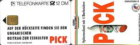 Telefonkarte S 58 06.92 Pick Salami, DD 2207 Modul 51 Spritzguß Nr.