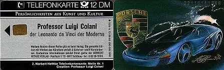 Telefonkarte S 72 09.92 Colani Porsche, DD 2211 Stanz Nr.