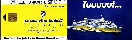 Telefonkarte S 73 09.92 Ferries Tourship Tuuuuut, DD 3211 Modul 21