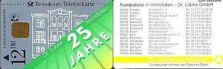 Telefonkarte S 122 07.93 Dr. Lübke Immobilien, gelbes Band, DD 2307
