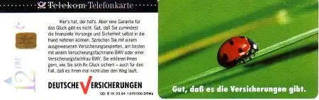 Telefonkarte S 15 03.94 Dt. Versicherungen, Marienkäfer, DD 1403 Modul 31