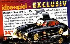 Telefonkarte S 15 08.95 Idee + Spiel, Mercedes Benz 300 SL, DD 1508