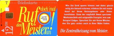Telefonkarte S 05 09.97 Ruf den Meister, DD 5707 fluoreszierend