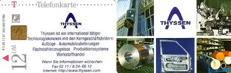 Telefonkarte S 09 11.97 Thyssen, DD 3710 Modul 20