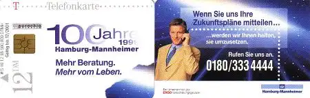 Telefonkarte S 10 12.98 Hamburg Mannheimer Versicherung, DD 3811 Modul 20