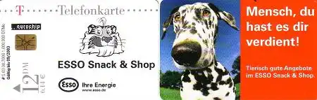 Telefonkarte S 03 08.2000 Esso Snack & Shop, DD 3007