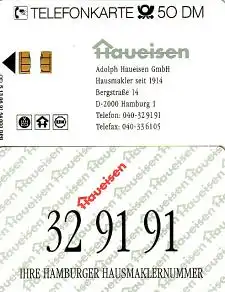 Telefonkarte S 13 06.91, Haueisen, DD 1105