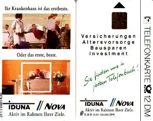 Telefonkarte S 28 B 10.91 Iduna - Krankenhaus, DD 3111, glänzend, enge Nr.