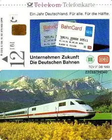 Telefonkarte S 136 10.93, BahnCard ICE, Modul 31, DD 2312