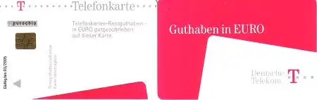 "Guthaben in EURO" Gültig bis 03/2005 DD 3201 Modul 38R nicht fluoresz. Gemplus