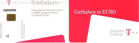 "Guthaben in EURO" Gültig bis 12/2004 DD 5111 Modul 37 fluoreszierend Orga