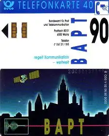 Telefonkarte V 02 08.90, BAPT, Aufl. 2000 (voll, sieht aber stark gebraucht aus)