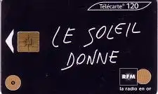 Telefonkarte Frankreich, RFM la radio en or, 120