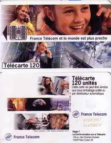 Telefonkarte Frankreich, France Télécom et le monde est plus proche (1), 120