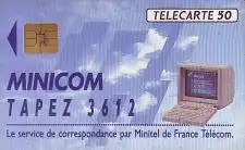 Telefonkarte Frankreich, Minicom Tapez 3612 (1), 50