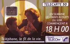 Telefonkarte Frankreich, Téléphone, le fil de la vie, 50