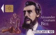 Telefonkarte Frankreich, Alexander Graham Bell, 120